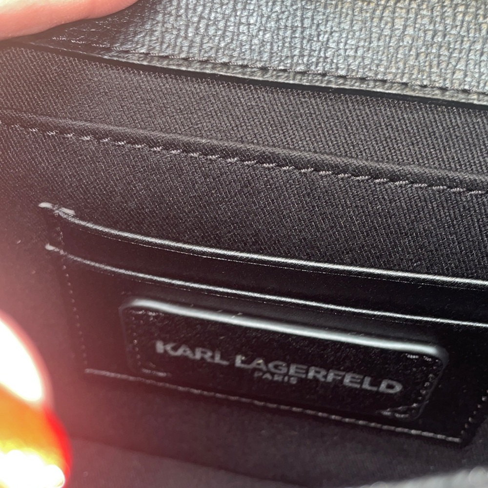 Karl Lagerfeld Black and Red Floral Crossbody Bag - Picture 9 of 16